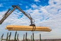 Edging board in stacks Royalty Free Stock Photo