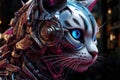 Edgy Cyberpunk cat. Generate Ai