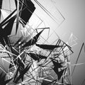 Edgy monochrome illustration with geometric shapes. Abstract geo Royalty Free Stock Photo