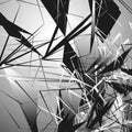 Edgy monochrome illustration with geometric shapes. Abstract geo Royalty Free Stock Photo