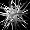 Edgy, pointed random overlapping shapes. Abstract art.