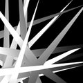 Edgy, pointed random overlapping shapes. Abstract art.