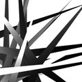 Edgy, pointed random overlapping shapes. Abstract art.