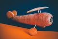 Edible carrot aircraft maquette