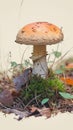 Edible forest find Leccinum versipelle mushroom, orange birch bolete Royalty Free Stock Photo