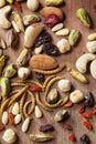 Edible insects and nuts Royalty Free Stock Photo