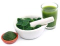 Edible moringa leaves with extract and ground paste