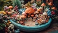 Edible mushroom collection, a gift from nature generated by AI