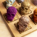 Chocolate skulls day of the death