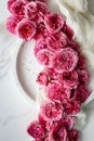 Edible roses and rose petals Royalty Free Stock Photo