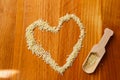 Edible seasoning heart - sesame seeds