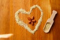 Edible seasoning heart - sesame seeds