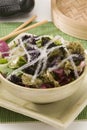 Edible seaweed salad.