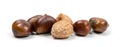 Edible Sweet Chestnuts, Healthy Autumn and Christmas Food Royalty Free Stock Photo