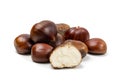 Edible Sweet Chestnuts, Healthy Autumn and Christmas Food Royalty Free Stock Photo