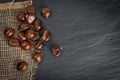 Edible Sweet Chestnuts, Healthy Autumn and Christmas Food Royalty Free Stock Photo