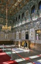 The Edifice of the Sun, part of the Golestan Royal Palace complex. Interior view, with colorful light coming through stained glass Royalty Free Stock Photo