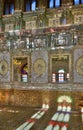 The Edifice of the Sun, part of the Golestan Royal Palace complex. Interior view, with colorful light coming through stained glass Royalty Free Stock Photo