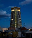 Edifici Colom at night, Barcelona Royalty Free Stock Photo