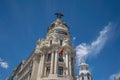 Edificio Metropolis Building at Calle de Alcala and Gran Via Streets - Madrid, Spain Royalty Free Stock Photo