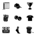 Edify icons set, simple style Royalty Free Stock Photo