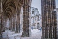 Edinburg. Ruins of Holyrood Abbey founded in 1128 by David I.