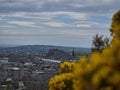 Edinburgh, capital of Scotland, from top of Arthurs seat Royalty Free Stock Photo