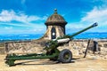 Edinburgh castle cannon Royalty Free Stock Photo