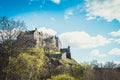 Edinburgh Castle on Castle Rock in Edinburgh, Scotland, UK Royalty Free Stock Photo