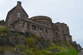 Edinburgh Castle on Castle Rock in Scotland Royalty Free Stock Photo