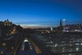 Edinburgh Castle and Christmas Market at twilight Royalty Free Stock Photo