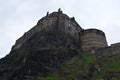 Edinburgh castle cliff face Royalty Free Stock Photo
