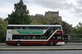 Edinburgh Castle and double decker bus Royalty Free Stock Photo