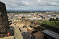 View from the Edinburgh Castle a historic fortress which dominates the skyline of the capital city of Scotland, from its position Royalty Free Stock Photo