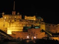 Edinburgh Castle at night Royalty Free Stock Photo