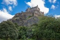 Edinburgh Castle over hill Royalty Free Stock Photo