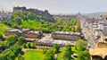 Edinburgh Castle and Princes Street, Scotland, from Calton Hill