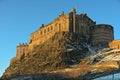 Edinburgh Castle, Scotland, UK, in winter light Royalty Free Stock Photo