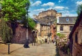 Edinburgh castle with Vennel street, Scotland - nobody