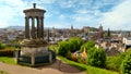 Edinburgh castle view from Calton hill, Scotland - UK