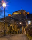 Edinburgh Castle Viewed from the Vennel in Edinburgh, Scotland