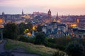 Edinburgh city from Calton Hill at night, Scotland, UK Royalty Free Stock Photo