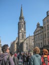 Edinburgh city center with historic buildings