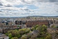 Edinburgh city and Pentland Hills view from the castle hill Royalty Free Stock Photo