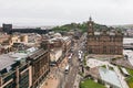 Edinburgh city top view. with Castle Royalty Free Stock Photo