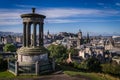 Edinburgh city view from Calton Hill, Scotland Royalty Free Stock Photo