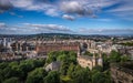 Edinburgh city view from the castle, Scotland Royalty Free Stock Photo
