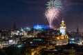 Firework Edinburgh Scotland Royalty Free Stock Photo