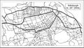 Edinburgh Great Britain City Map in Black and White Color in Retro Style. Outline Map