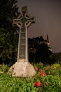 The Dean Edward Bannerman Ramsay memorial in Princes Street Gardens, Edinburgh at night